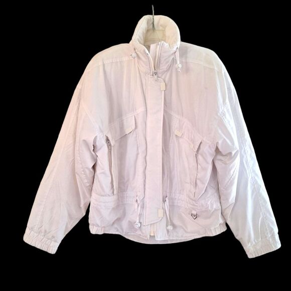 Vintage Womens OBERMEYER Sport Ski Jacket Nirvana Size 10 White Hong Kong - Picture 1 of 16